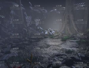 沼泽荒废树林Blend工程源文件