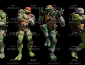 忍者神龟四兄弟Blend模型