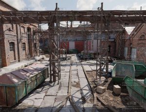 战争战场废墟场景Blend工程源文件