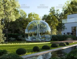 带玻璃遮蔽的花园场景Blend工程源文件