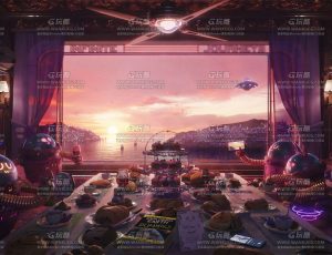 世界渲染大赛无限之旅未来外星卡通机械人火车旅行动画场景Blend工程源文件