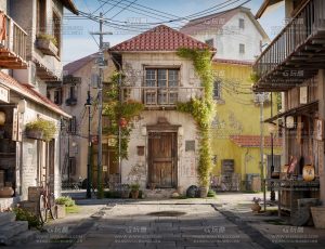 小镇小木屋场景Blend工程源文件