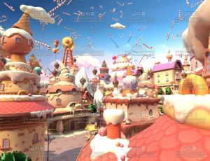 卡通糖果乐园世界Blend工程源文件