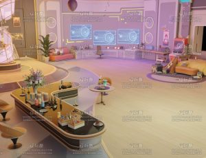 科技温馨房间Blend工程源文件