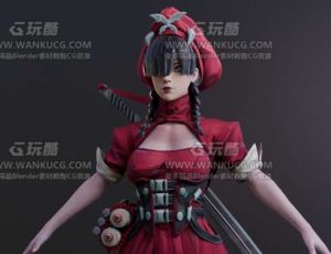 小红帽女忍者Blend模型