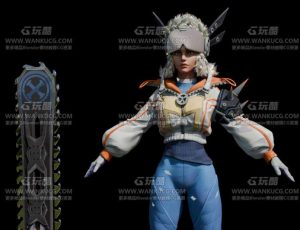 电锯刀女战士Blend模型