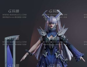 哥特萝莉女刀客Blend模型