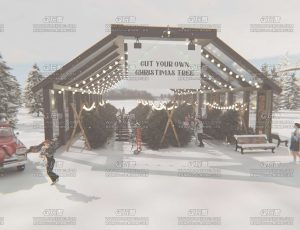 圣诞树售卖大棚场景Blend工程源文件