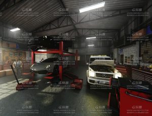 维修车库修理厂Blend工程源文件