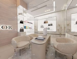 Dior迪奥专柜门店场景Blend工程源文件