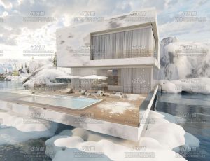 冰岛温馨别墅大场景Blend工程源文件