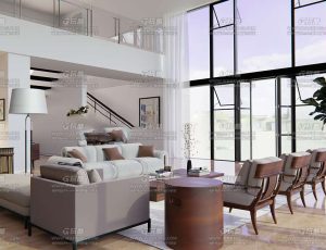 复式大平层场景Blend工程源文件