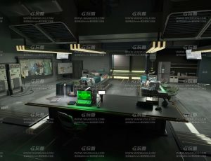 赛博朋克办公室场景Blend工程源文件