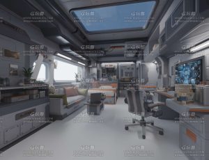 科幻赛博朋克机械化卧室Blend工程源文件