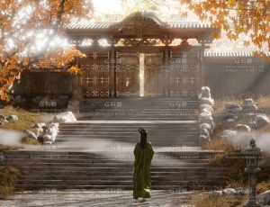 古代枫叶林古大门场景Blend工程源文件