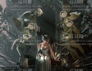 鬼刀天使恶魔王座场景Blend工程源文件