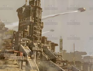 科幻基地堡垒中心场景Blend工程源文件