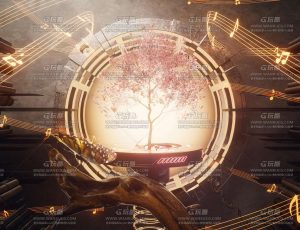 音乐综艺节目意境场景C4D工程源文件