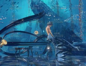 鬼刀海底钢琴公主动画场景Blend工程源文件