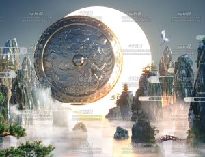 国韵山水场景C4D工程源文件