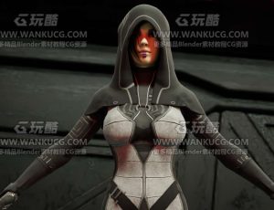 科幻披风女杀手Blend模型