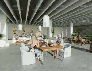 休闲餐厅场景Blend工程源文件