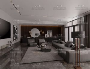 高档大平层大厅Blend工程源文件