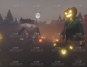 万圣节南瓜恶魔场景Blend工程源文件