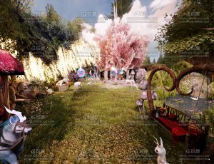 户外自然精灵花园场景Blend工程源文件