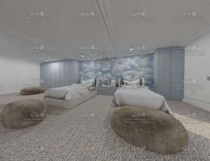 双胞胎儿童卧室Blend工程源文件