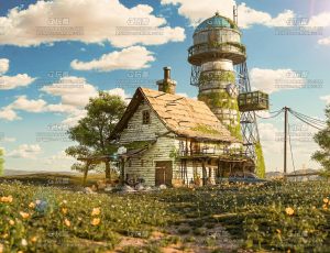 唯美户外小木屋农村乡下场景Blend工程源文件