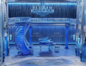 冰雕大厅场景Blend工程源文件