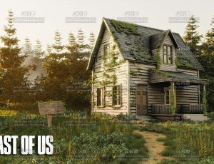 户外生存小木屋场景Blend工程源文件