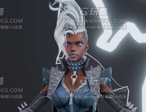 朋克闪电女孩Blend模型