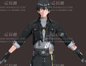 三渲二酷炫帅哥Blend模型