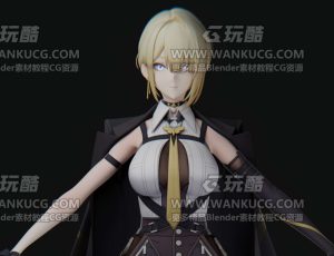 少女前线漂亮美丽御姐Blend模型