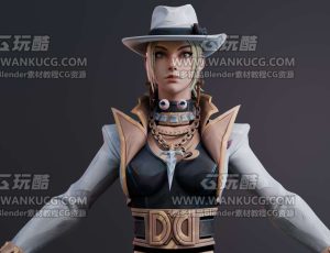 御姐牛仔Blend模型