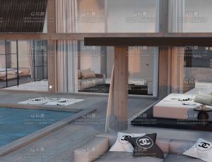 海滩休闲屋Blend工程源文件