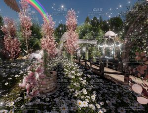 唯美花园场景Blend工程源文件