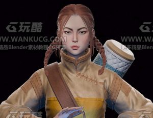 国风女武士Blend模型
