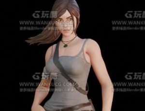 可爱风格化劳拉Blend模型