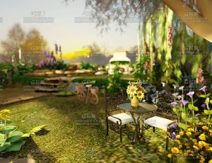 户外休闲场景Blend工程源文件