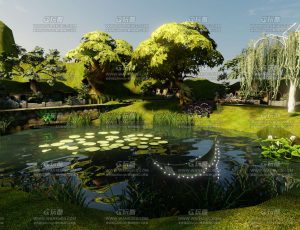 精灵池塘自然小屋场景Blend工程源文件