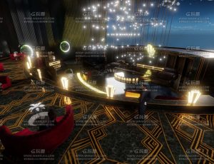 露天高档钢琴酒厅场景Blend工程源文件