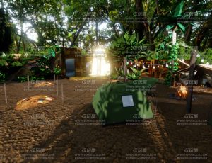 户外野炊露营场景Blend工程源文件