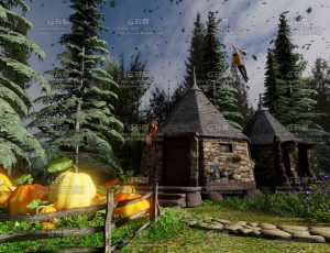 树林南瓜园场景Blend工程源文件