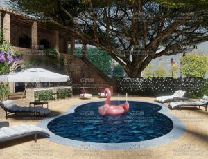 大树下的休闲场景Blend工程源文件