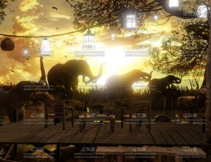 非洲自然休闲场景Blend工程源文件