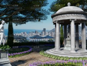 公园休闲区场景Blend工程源文件