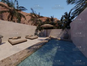 希腊美学泳池Blend工程源文件